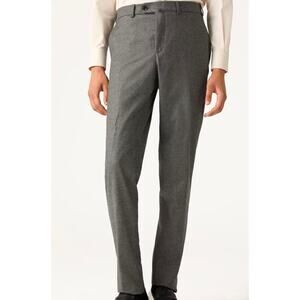 Loro Piana Italian Wool Dress Trousers Flat Front Men’s Pants Gray Sz 56 / 40 JP